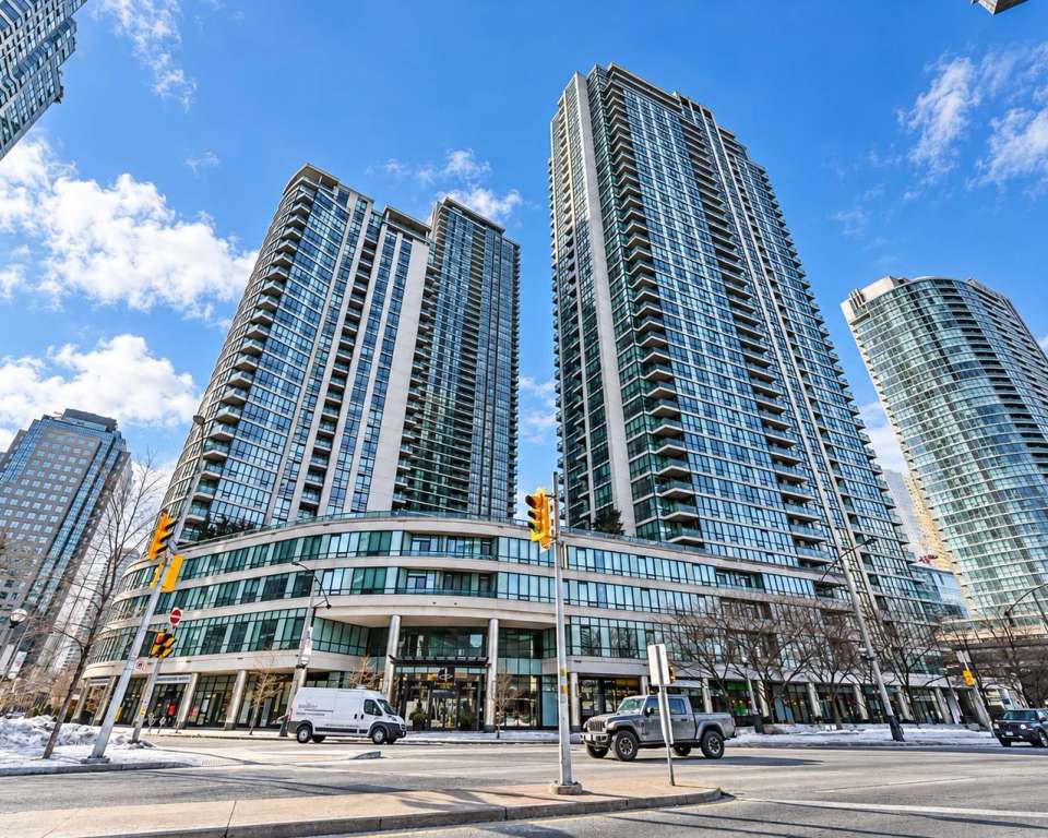 Pinnacle Centre condo tower exterior, 16 Yonge St, Toronto