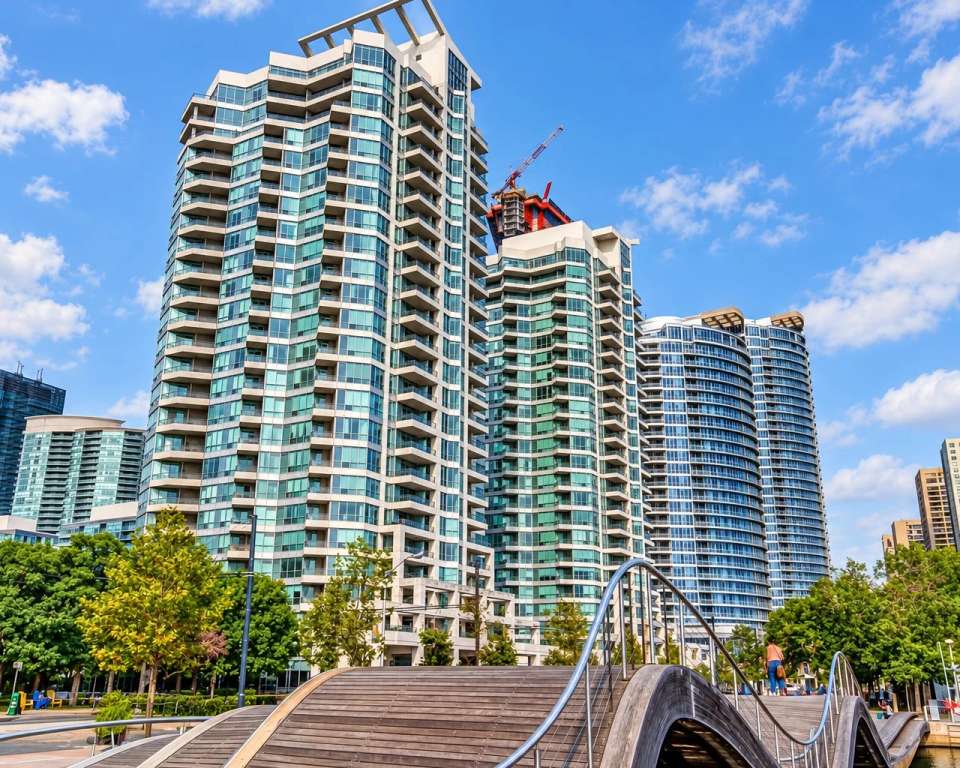 Exterior of The Riviera at 228 Queens Quay W, Toronto