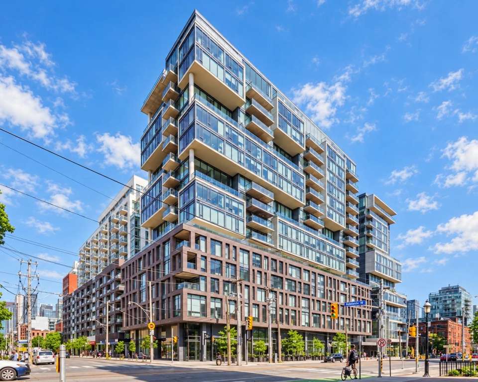 Exterior of OneEleven at 111 Bathurst St, Toronto