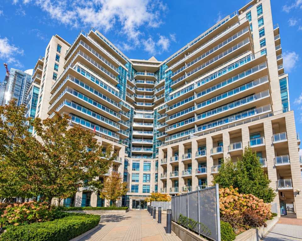Exterior of Aqua at 410 Queens Quay W, Toronto