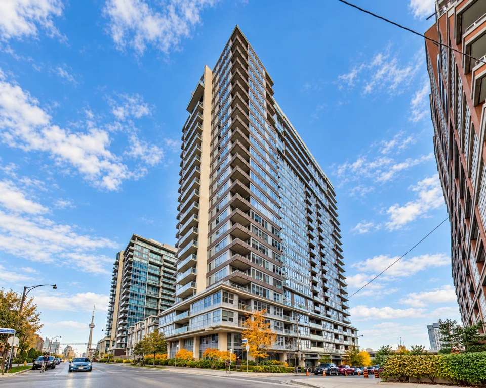 Exterior of Liberty Towers at 59 East Liberty St, Toronto